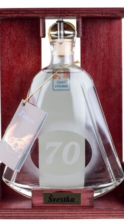 Jubilejn&iacute; lahev(70)&scaron;vestka 40% 0,35L 550,-