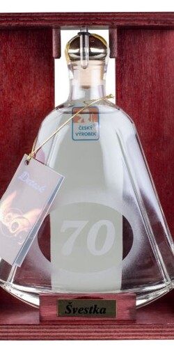 Jubilejn&iacute; lahev(70)&scaron;vestka 40% 0,35L 550,-