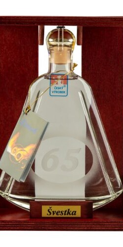 Jubilejn&iacute; lahev(65)&scaron;vestka 40% 0,35L 550,-