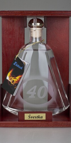 Jubilejn&iacute; lahev(40) &scaron;vestka 40% 0,35L 550,-