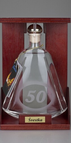 Jubilejn&iacute; lahev(50) &scaron;vestka 40% 0,35L 550,-