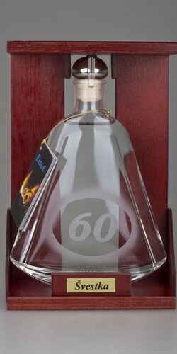 Jubilejn&iacute; lahev(60) &scaron;vestka 40% 0,35L 550,-
