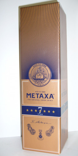 Metaxa 7* 38% 0,7L + kartonek 400,-