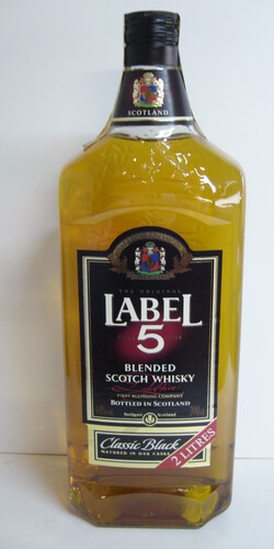 Label 5 Scotch whisky 2L 890,-
